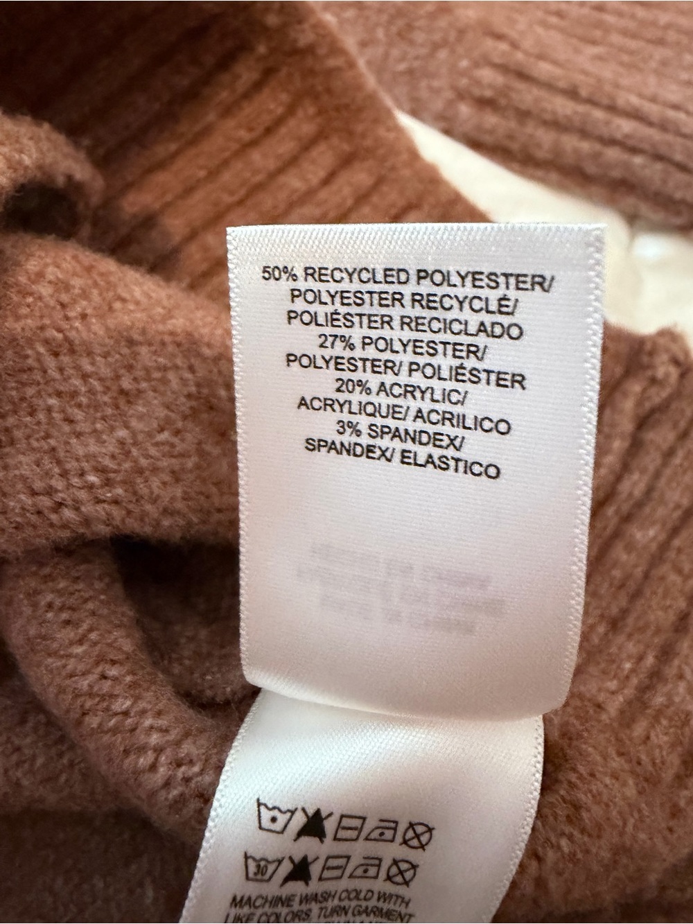 Lucky Brand Oversized Pocket Cardigan Baltic Amber Brown Medium NWOT - Picture 7 of 7